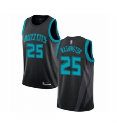 Men's Jordan Charlotte Hornets #25 PJ Washington Authentic Black Basketball Jersey - 2018 19 City Edition