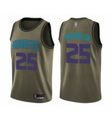 Youth Charlotte Hornets #25 PJ Washington Swingman Green Salute to Service Basketball Jersey