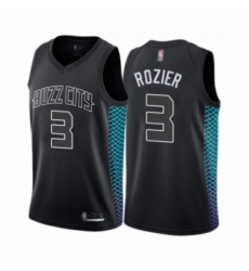 Men's Jordan Charlotte Hornets #3 Terry Rozier Authentic Black Basketball Jersey - City Edition