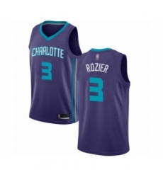 Men's Jordan Charlotte Hornets #3 Terry Rozier Authentic Purple Basketball Jersey Statement Edition