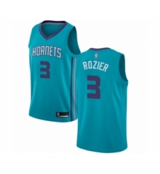 Men's Jordan Charlotte Hornets #3 Terry Rozier Authentic Teal Basketball Jersey - Icon Edition