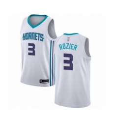 Men's Jordan Charlotte Hornets #3 Terry Rozier Authentic White Basketball Jersey - Association Edition
