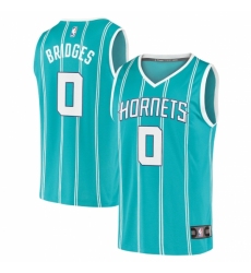 Men's Charlotte Hornets #0 Miles Bridges Fanatics Branded Teal 2020-21 Fast Break Replica Jersey