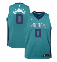 Youth Charlotte Hornets #0 Miles Bridges Jordan Brand Teal 2020-21 Swingman Jersey