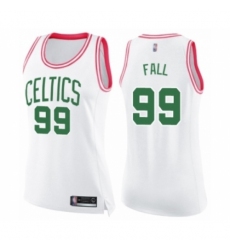 Women's Boston Celtics #99 Tacko Fall Swingman White Pink Fashion Basketball Jersey