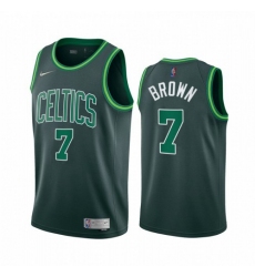 Men's Boston Celtics #7 Jaylen Brown Green NBA Swingman 2020-21 Earned Edition Jersey