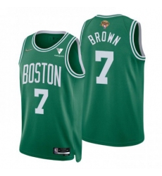 Men's Boston Celtics #7 Jaylen Brown Green Nike 2022 NBA Finals 75th Anniversary Diamond Icon Edition Swingman Jersey