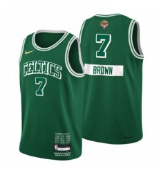 Men's Boston Celtics #7 Jaylen Brown Nike Green 2022 NBA Finals Swingman City Edition Jersey