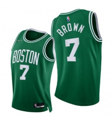 Men's Nike Boston Celtics #7 Jaylen Brown 2021-22 75th Diamond Anniversary NBA Jersey Green