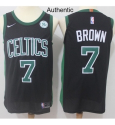 Men's Nike Boston Celtics #7 Jaylen Brown Black NBA Authentic Statement Edition Jersey