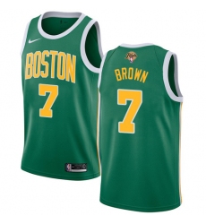 Men's Nike Boston Celtics #7 Jaylen Brown Green 2022 NBA Finals Swingman Earned Edition Jersey