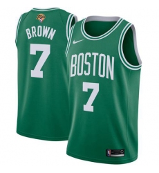 Men's Nike Boston Celtics #7 Jaylen Brown Green 2022 NBA Finals Swingman Icon Edition Jersey