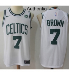 Men's Nike Boston Celtics #7 Jaylen Brown White NBA Authentic Association Edition Jersey