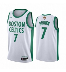 Women's Boston Celtics #7 Jaylen Brown White Swingman 2022 NBA Finals City Edition Jersey