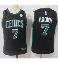 Youth Nike Boston Celtics #7 Jaylen Brown Black NBA Swingman Statement Edition Jersey