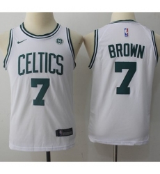 Youth Nike Boston Celtics #7 Jaylen Brown White NBA Swingman Association Edition Jersey