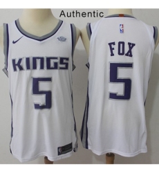 Men's Nike Sacramento Kings #5 DeAaron Fox White NBA Authentic Association Edition Jersey