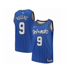 Men's Orlando Magic #9 Nikola Vucevic Authentic Blue Hardwood Classics Basketball Jersey
