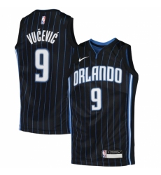 Youth Orlando Magic #9 Nikola Vucevic Nike Black 2020-21 Swingman Jersey