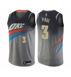 Women's Oklahoma City Thunder #3 Chris Paul Swingman Gray Basketball Jersey - City Edition