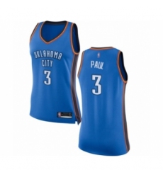 Women's Oklahoma City Thunder #3 Chris Paul Swingman Royal Blue Basketball Jersey - Icon Edition