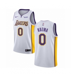Men's Los Angeles Lakers #0 Kyle Kuzma Authentic White Basketball Jersey - Association Edition