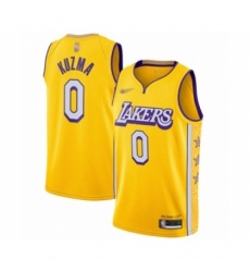 Women's Los Angeles Lakers #0 Kyle Kuzma Swingman Gold Basketball Jersey - 2019 20 City Edition