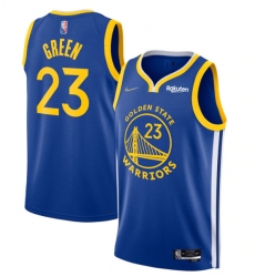 Men's Golden State Warriors #23 Draymond Green Royal 75th Anniversary Stitched Basketball Jersey