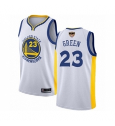 Men's Golden State Warriors #23 Draymond Green Swingman White 2019 Basketball Finals Bound Basketball Jersey - Association Edition