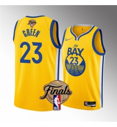 Men's Golden State Warriors #23 Draymond Green Yellow 2022 Finals Stitched Jersey