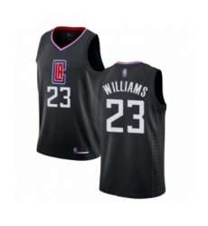 Men's Los Angeles Clippers #23 Lou Williams Swingman Black Basketball Jersey Statement Edition