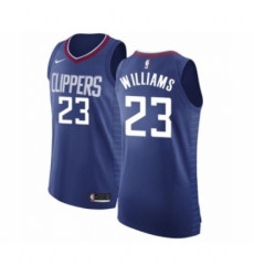 Women's Los Angeles Clippers #23 Lou Williams Authentic Blue Basketball Jersey - Icon Edition