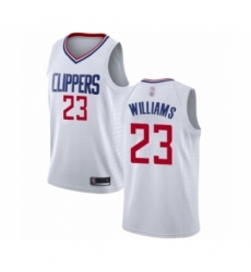 Women's Los Angeles Clippers #23 Lou Williams Authentic White Basketball Jersey - Association Edition