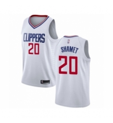 Women's Los Angeles Clippers #20 Landry Shamet Swingman White Basketball Jersey - Association Edition