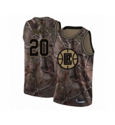 Youth Los Angeles Clippers #20 Landry Shamet Swingman Camo Realtree Collection Basketball Jersey