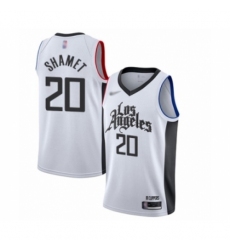 Youth Los Angeles Clippers #20 Landry Shamet Swingman White Basketball Jersey - 2019-20 City Edition