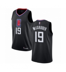 Men's Los Angeles Clippers #19 Rodney McGruder Authentic Black Basketball Jersey Statement Edition