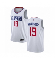 Men's Los Angeles Clippers #19 Rodney McGruder Authentic White Basketball Jersey - Association Edition