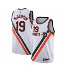 Men's Los Angeles Clippers #19 Rodney McGruder Authentic White Hardwood Classics Finished Basketball Jersey