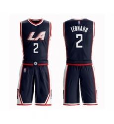 Women's Los Angeles Clippers #2 Kawhi Leonard Swingman Navy Blue Basketball Suit Jersey - City Edition