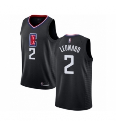 Youth Los Angeles Clippers #2 Kawhi Leonard Swingman Black Basketball Jersey Statement Edition