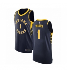 Men's Indiana Pacers #1 T.J. Warren Authentic Navy Blue Basketball Jersey - Icon Edition