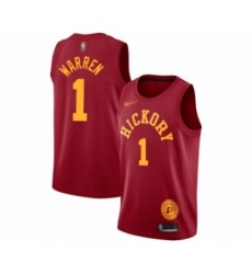 Men's Indiana Pacers #1 T.J. Warren Authentic Red Hardwood Classics Basketball Jersey