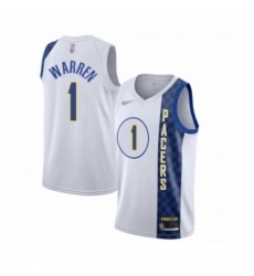 Men's Indiana Pacers #1 T.J. Warren Swingman White Basketball Jersey - 2019-20 City Edition