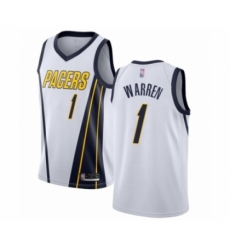 Men's Indiana Pacers #1 T.J. Warren White Swingman Jersey - Earned Edition