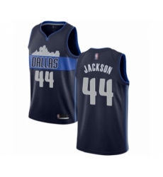 Men's Dallas Mavericks #44 Justin Jackson Authentic Navy Blue Basketball Jersey Statement Edition