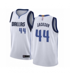 Men's Dallas Mavericks #44 Justin Jackson Authentic White Basketball Jersey - Association Edition