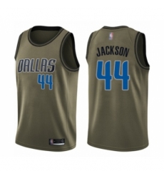 Youth Dallas Mavericks #44 Justin Jackson Swingman Green Salute to Service Basketball Jersey