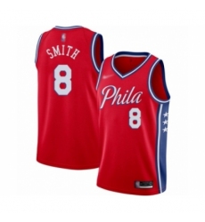 Women's Philadelphia 76ers #8 Zhaire Smith Swingman Red Finished Basketball Jersey - Statement Edition