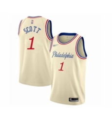 Men's Philadelphia 76ers #1 Mike Scott Swingman Cream Basketball Jersey - 2019 20 City Edition